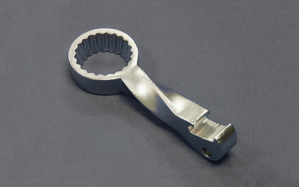A nickel plated, FDM printed structural member coated by Repliform using RepliKote Technology.